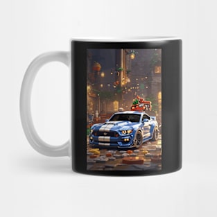 Technician American Muscle Car Blue and White Mug